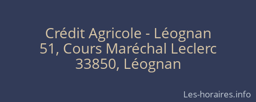 Crédit Agricole - Léognan