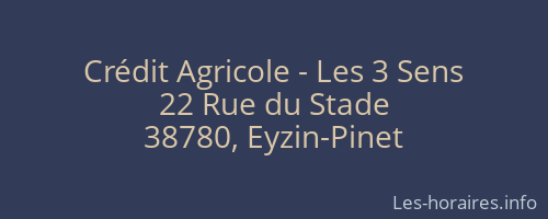 Crédit Agricole - Les 3 Sens