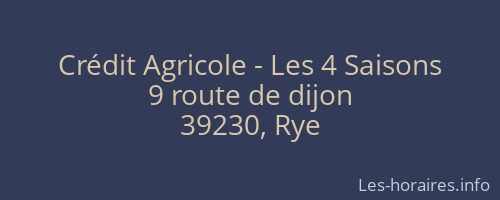 Crédit Agricole - Les 4 Saisons