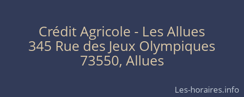 Crédit Agricole - Les Allues