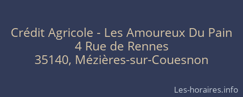 Crédit Agricole - Les Amoureux Du Pain