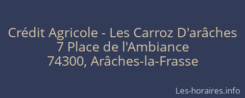 Crédit Agricole - Les Carroz D'arâches