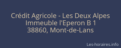 Crédit Agricole - Les Deux Alpes
