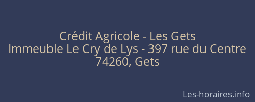 Crédit Agricole - Les Gets