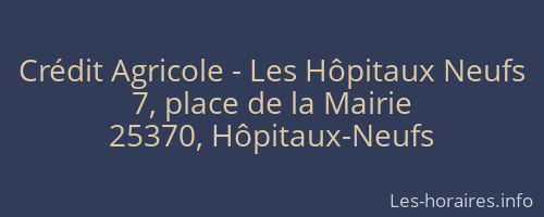 Crédit Agricole - Les Hôpitaux Neufs