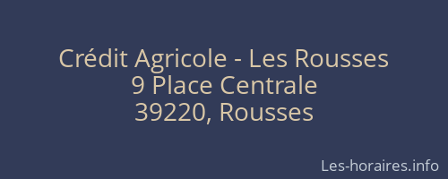 Crédit Agricole - Les Rousses