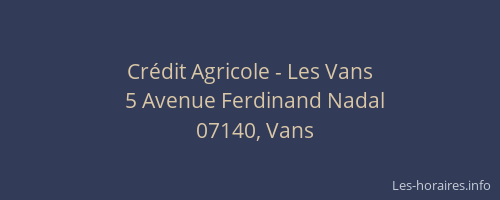 Crédit Agricole - Les Vans