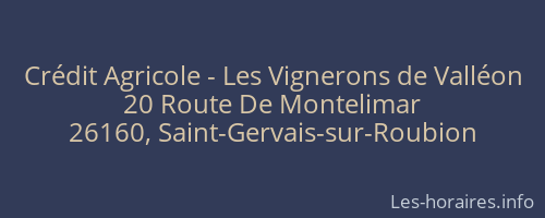 Crédit Agricole - Les Vignerons de Valléon