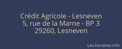 Crédit Agricole - Lesneven