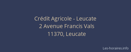Crédit Agricole - Leucate
