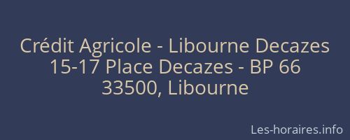 Crédit Agricole - Libourne Decazes