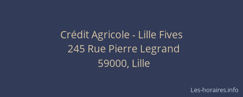 Crédit Agricole - Lille Fives