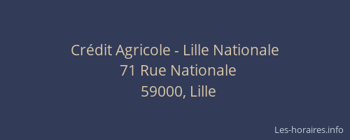 Crédit Agricole - Lille Nationale