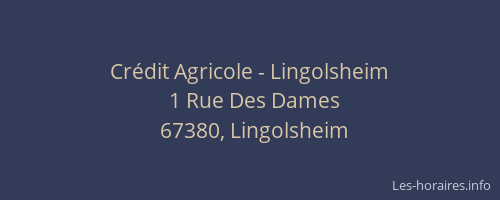Crédit Agricole - Lingolsheim