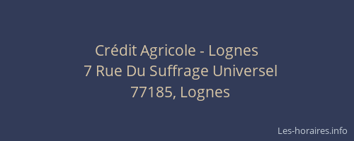 Crédit Agricole - Lognes