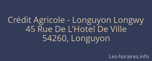 Crédit Agricole - Longuyon Longwy