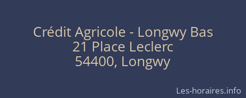Crédit Agricole - Longwy Bas