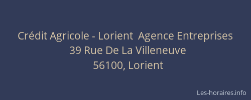 Crédit Agricole - Lorient  Agence Entreprises