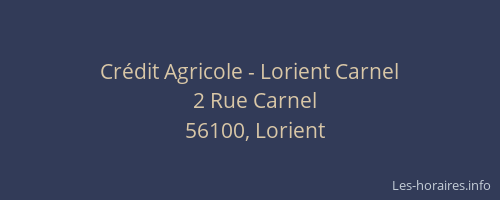 Crédit Agricole - Lorient Carnel