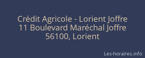 Crédit Agricole - Lorient Joffre
