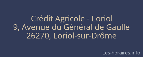 Crédit Agricole - Loriol
