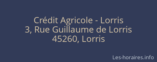 Crédit Agricole - Lorris
