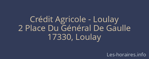 Crédit Agricole - Loulay