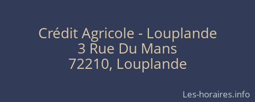 Crédit Agricole - Louplande