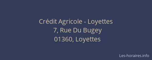 Crédit Agricole - Loyettes
