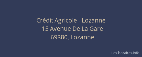 Crédit Agricole - Lozanne