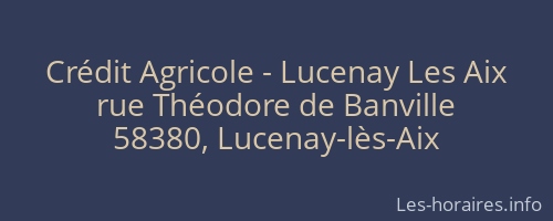 Crédit Agricole - Lucenay Les Aix
