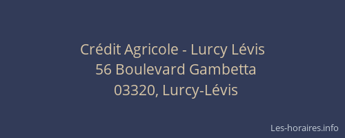 Crédit Agricole - Lurcy Lévis