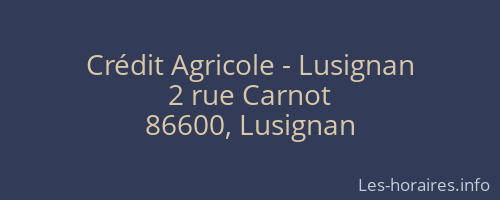 Crédit Agricole - Lusignan