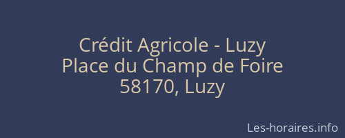 Crédit Agricole - Luzy