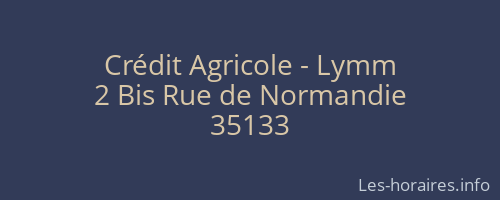 Crédit Agricole - Lymm