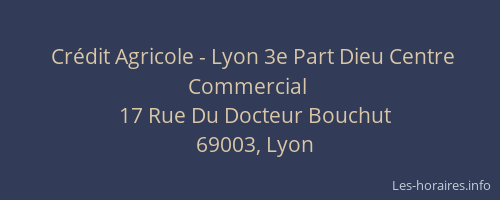 Crédit Agricole - Lyon 3e Part Dieu Centre Commercial