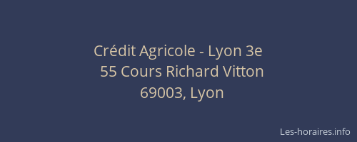 Crédit Agricole - Lyon 3e