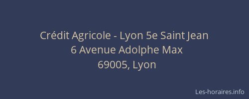 Crédit Agricole - Lyon 5e Saint Jean
