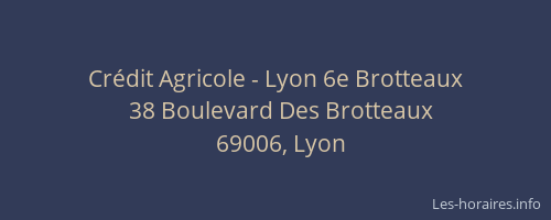 Crédit Agricole - Lyon 6e Brotteaux