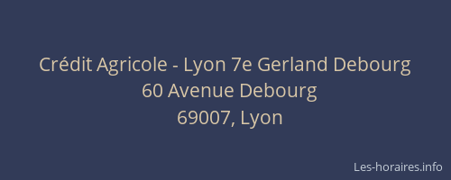 Crédit Agricole - Lyon 7e Gerland Debourg
