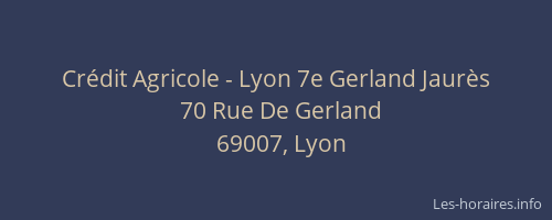 Crédit Agricole - Lyon 7e Gerland Jaurès