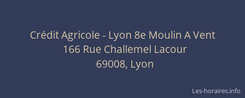 Crédit Agricole - Lyon 8e Moulin A Vent