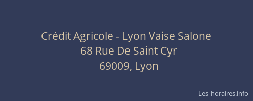 Crédit Agricole - Lyon Vaise Salone