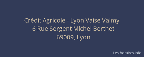 Crédit Agricole - Lyon Vaise Valmy