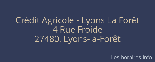 Crédit Agricole - Lyons La Forêt