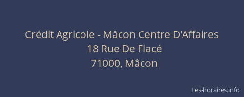 Crédit Agricole - Mâcon Centre D'Affaires
