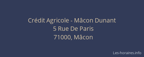 Crédit Agricole - Mâcon Dunant