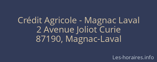 Crédit Agricole - Magnac Laval