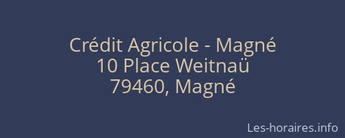 Crédit Agricole - Magné