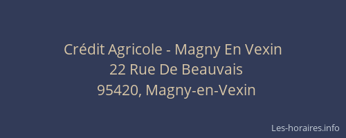Crédit Agricole - Magny En Vexin